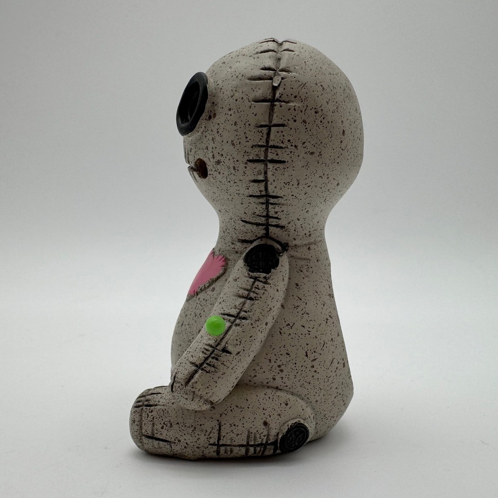 Voodoo Doll Ceramic Candle Holder Halloween Gothic Decor Pin Cushion Figure - Picture 2 of 4